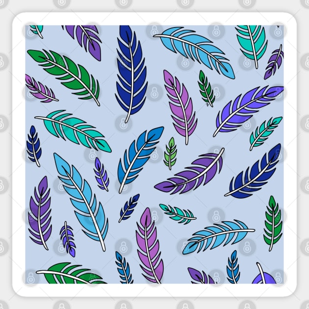 Blue Feathers Sticker by HLeslie Design